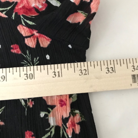 WOMAN WITHIN Maxi Dress Black Floral Short Sleeve V Neck Women’s Plus Size 4X 34 - Picture 14 of 15